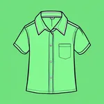 bright green collared shirt image